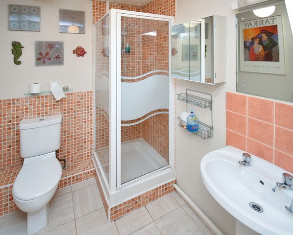 Apartment, 3 Bedrooms | Bathroom | Combined shower/tub, soap, toilet paper
