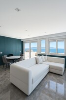 Deluxe Double Room, Balcony, Sea View | 1 bedroom, desk, iron/ironing board, free WiFi