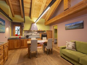 Apartment, 1 Bedroom (Il Melo) | Living area | LED TV, heated floors - Agriturismo Gli Elfi (Saint-Christophe)
