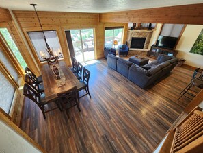 Smart TV, fireplace, DVD player, table football