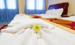 Free WiFi, bed sheets