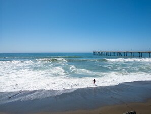 Walk along the pier and enjoy the ocean views.