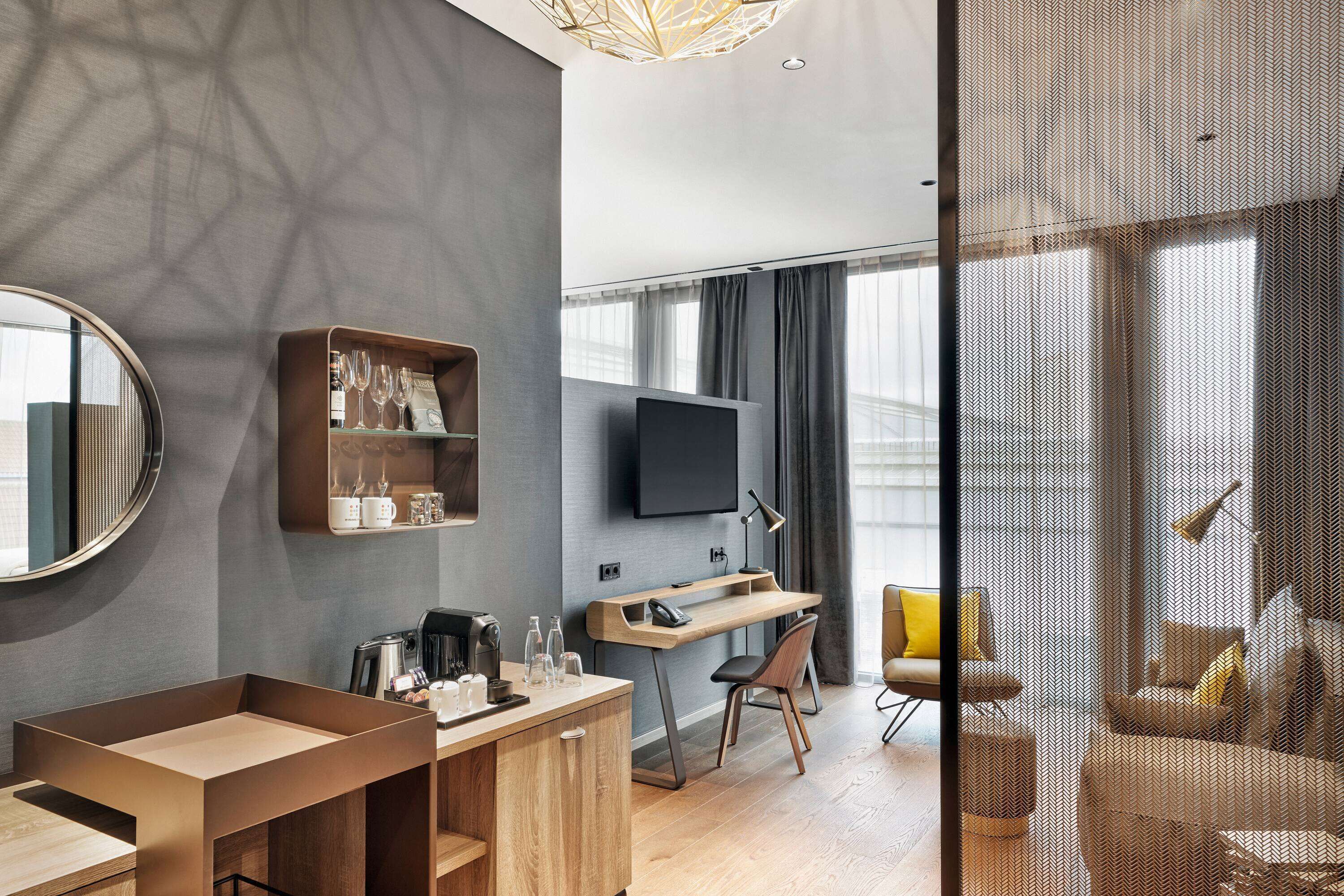 premium bedding, down duvets, memory-foam beds, free minibar