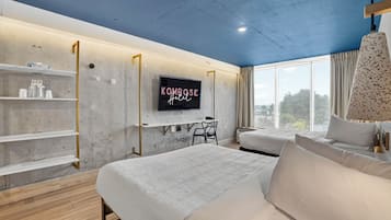 In-room safe, desk, laptop workspace, blackout drapes