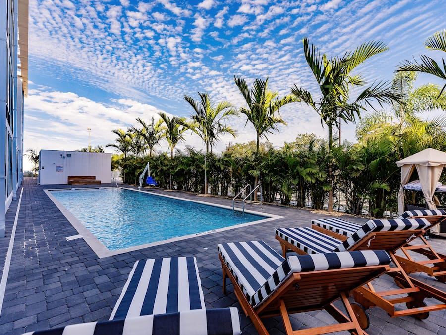 Outdoor pool, a heated pool