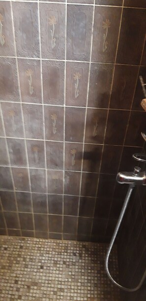 Shower, rainfall showerhead, towels, soap - ASAO (Dakar)