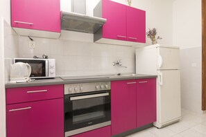 Private kitchen | Fridge, microwave, stovetop, electric kettle