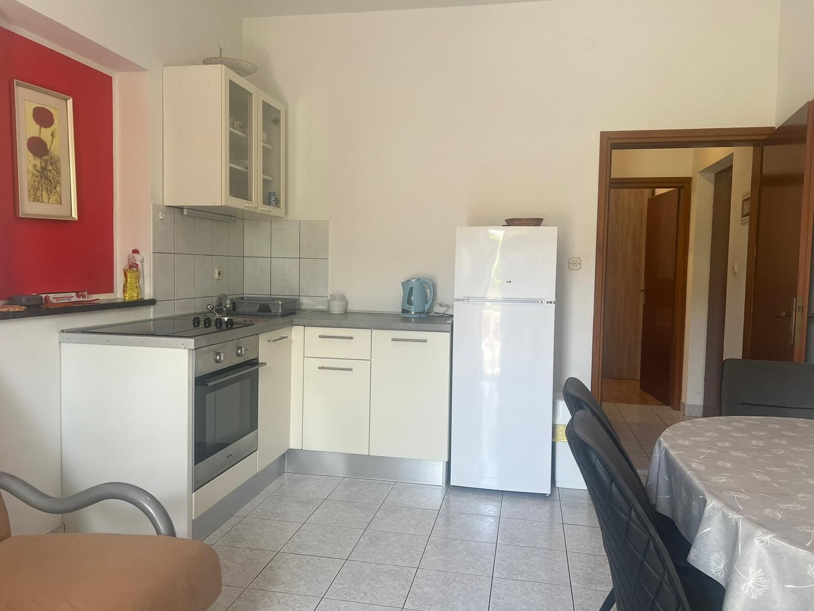 Appartement (A1) | Cuisine privée | Réfrigérateur, surface de cuisson, cafétière à espresso