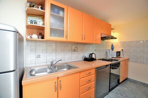 Apartment (A1) | Private kitchen | Fridge, microwave, oven, stovetop - Apartment Visnja (Rijeka)