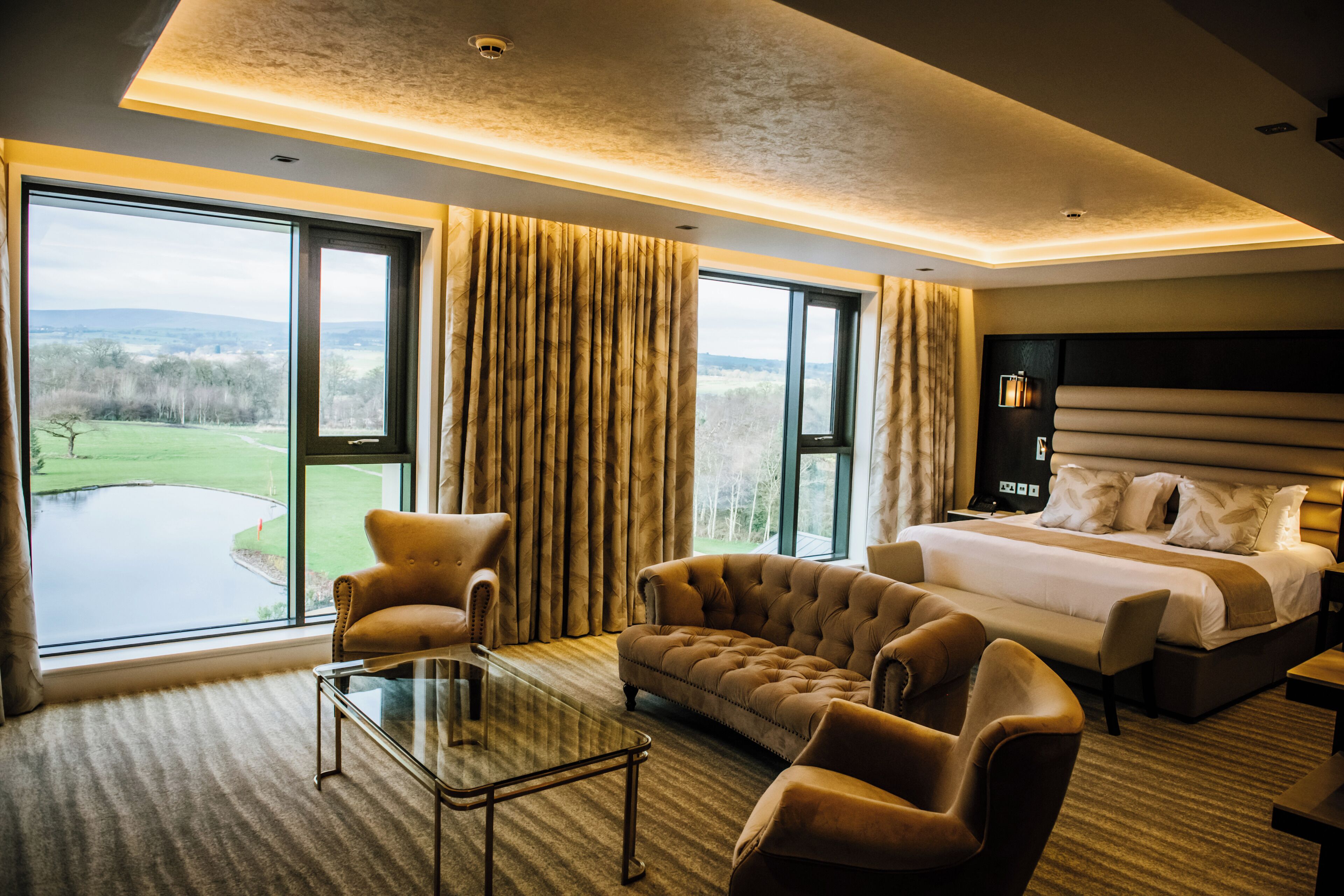 superior double room | living area | 50-inch smart tv with cable channels, tv, streaming services