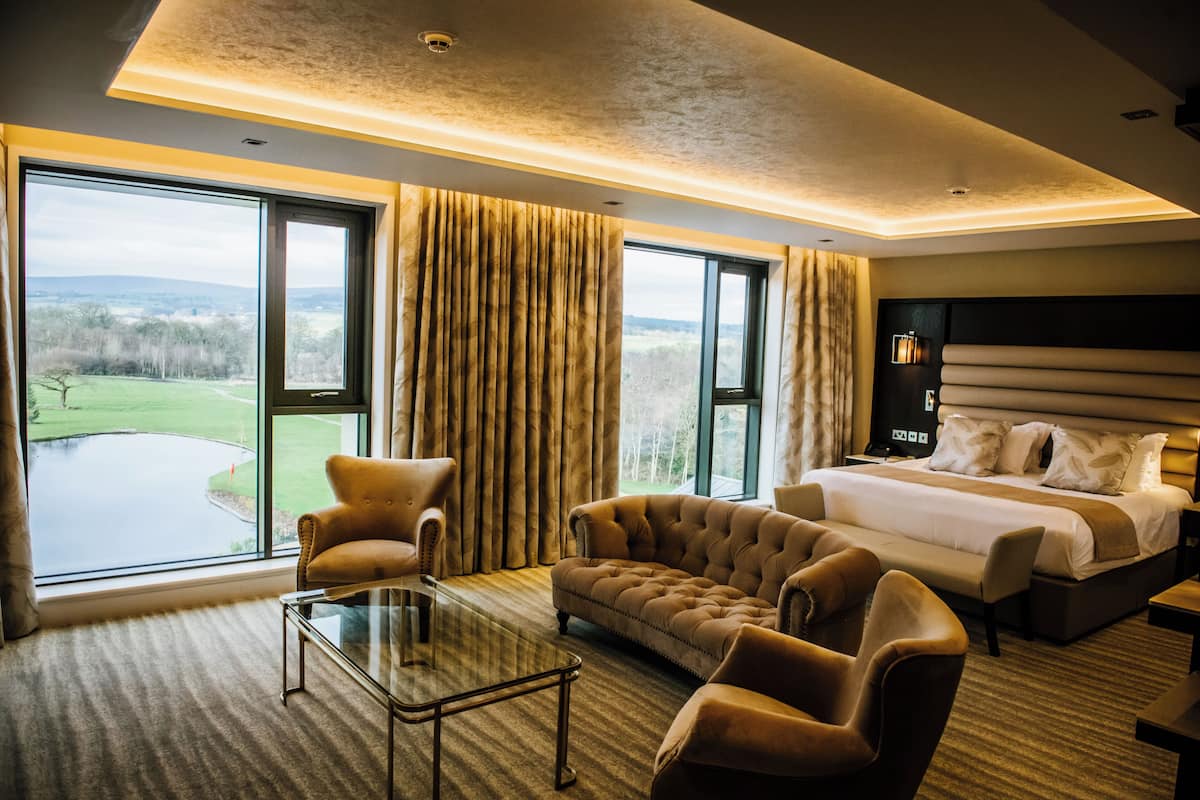 superior double room | living area | 50-inch smart tv with cable channels, tv, streaming services