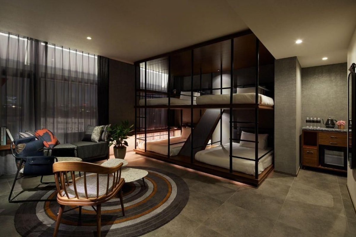 In-room safe, desk, laptop workspace, blackout drapes