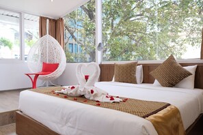 Penthouse Familial | 1 chambre, literie de qualité supérieure, minibar, bureau