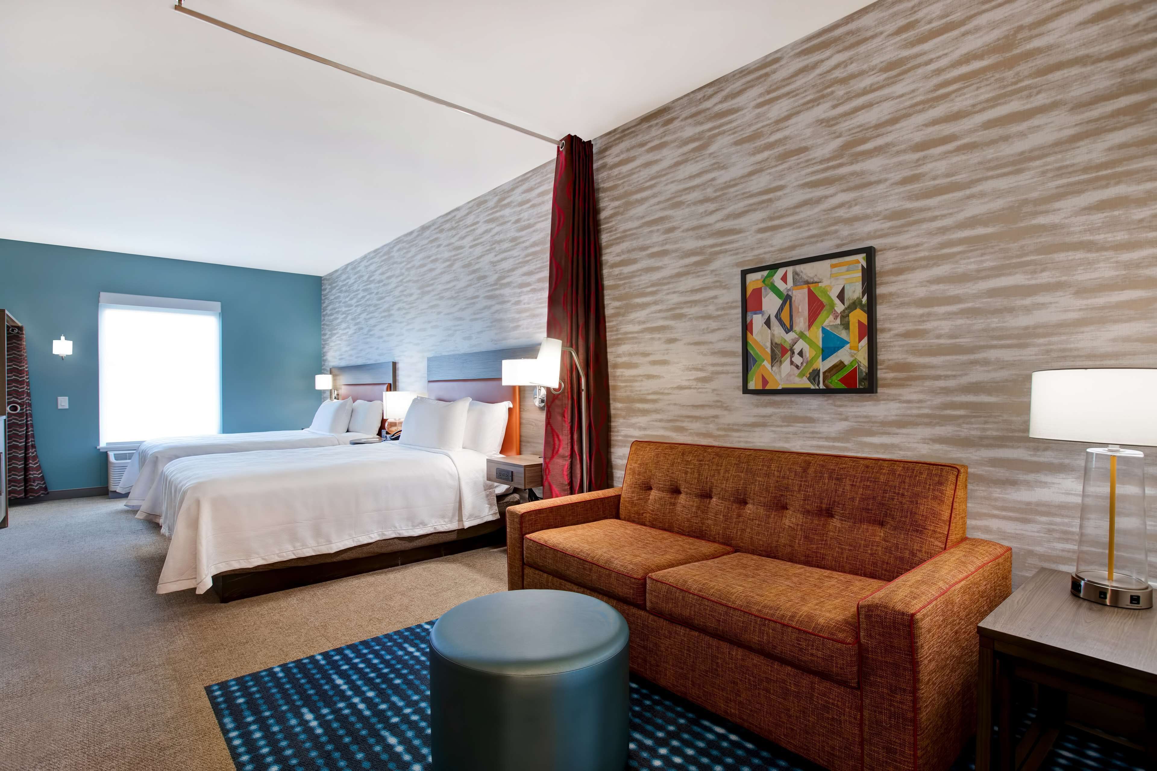 studio, 2 queen beds, non smoking | premium bedding, desk, blackout curtains, iron/ironing board