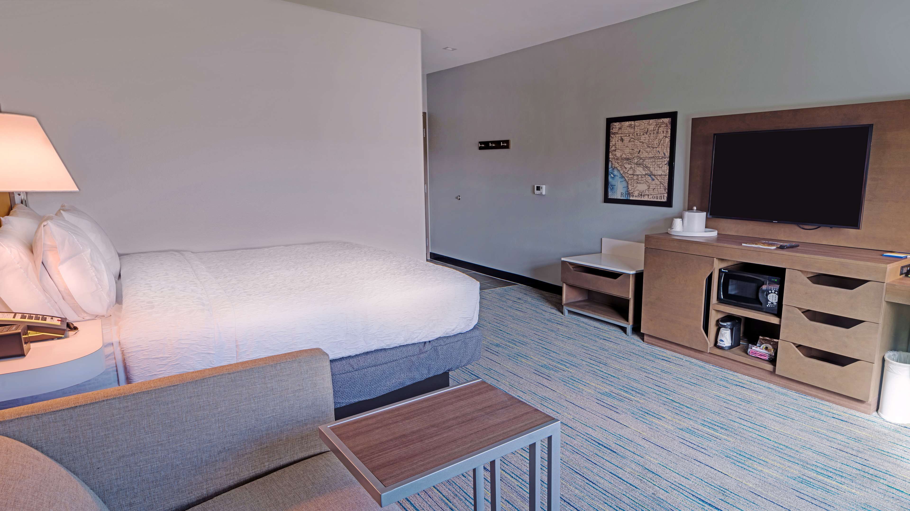 hypo-allergenic bedding, in-room safe, desk, laptop workspace