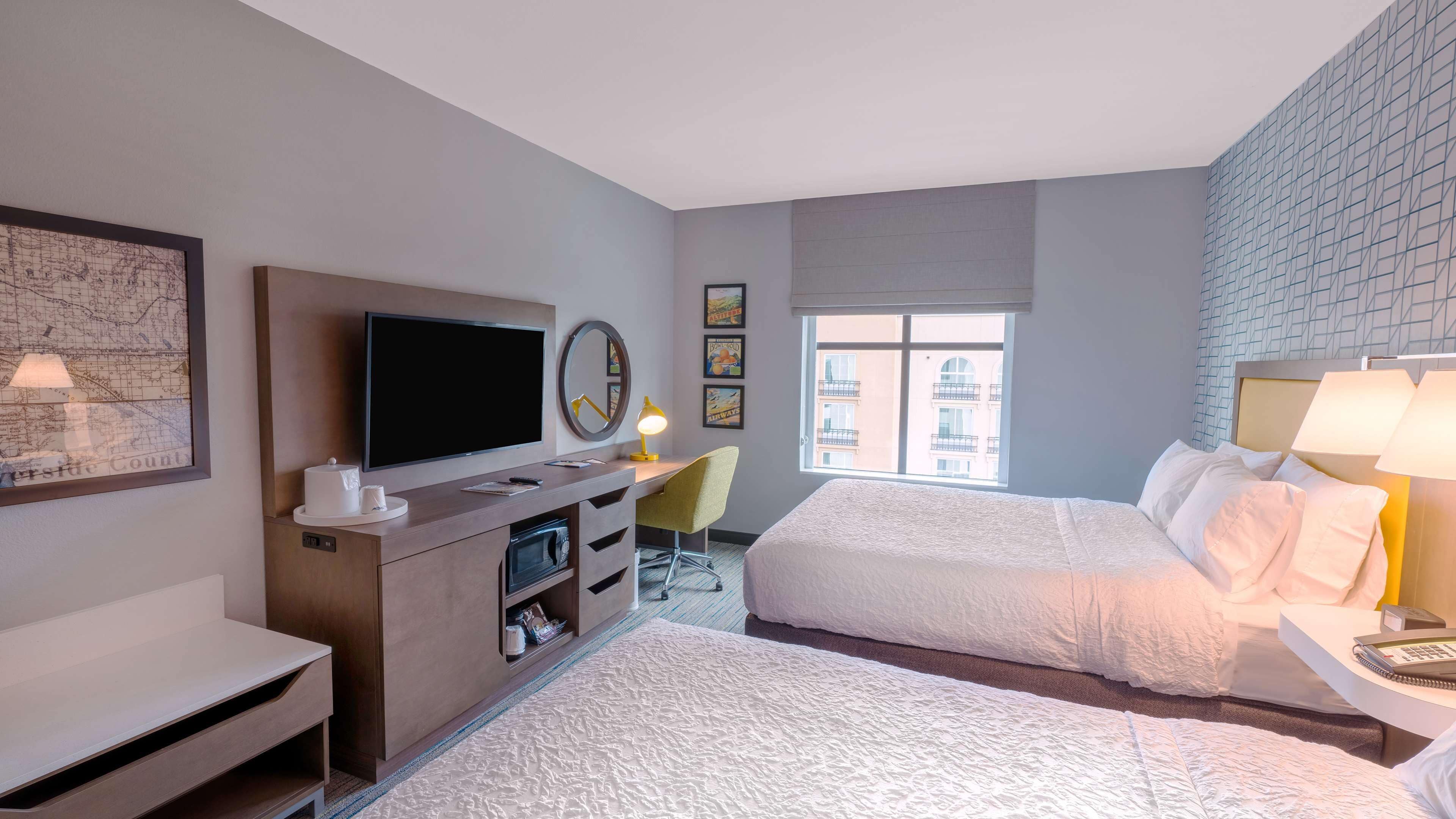 hypo-allergenic bedding, in-room safe, desk, laptop workspace