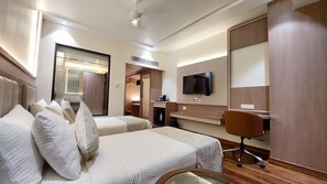 Club Royal | In-room safe, desk, laptop workspace, blackout curtains