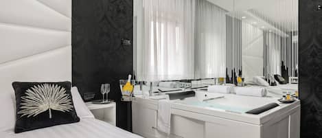 Suite | 1 slaapkamer, lakens van Egyptisch katoen, luxe beddengoed