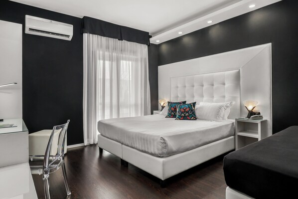 Executive kamer | 1 slaapkamer, lakens van Egyptisch katoen, luxe beddengoed, donsdekens