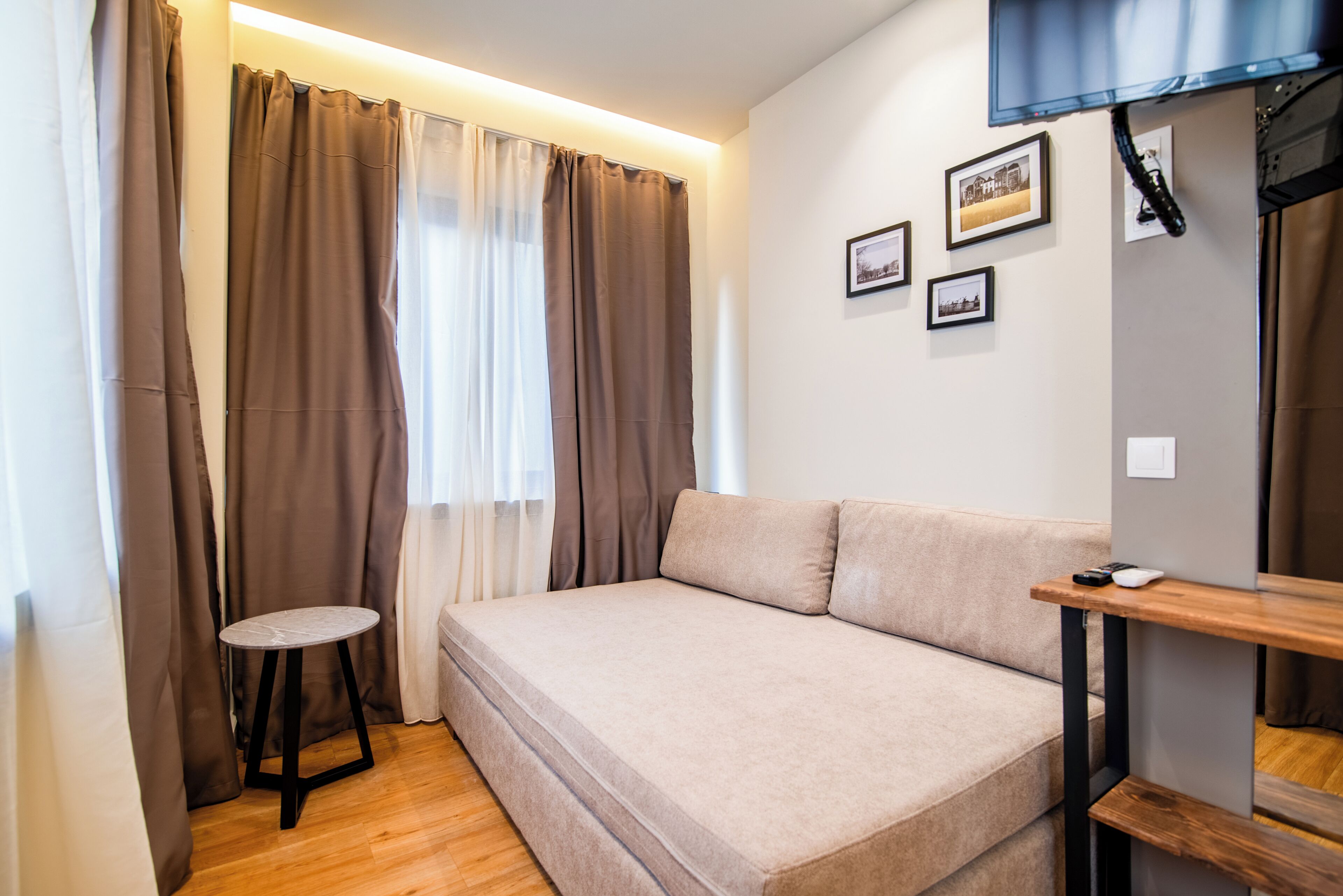 superior quadruple room | desk, laptop workspace, blackout curtains, soundproofing