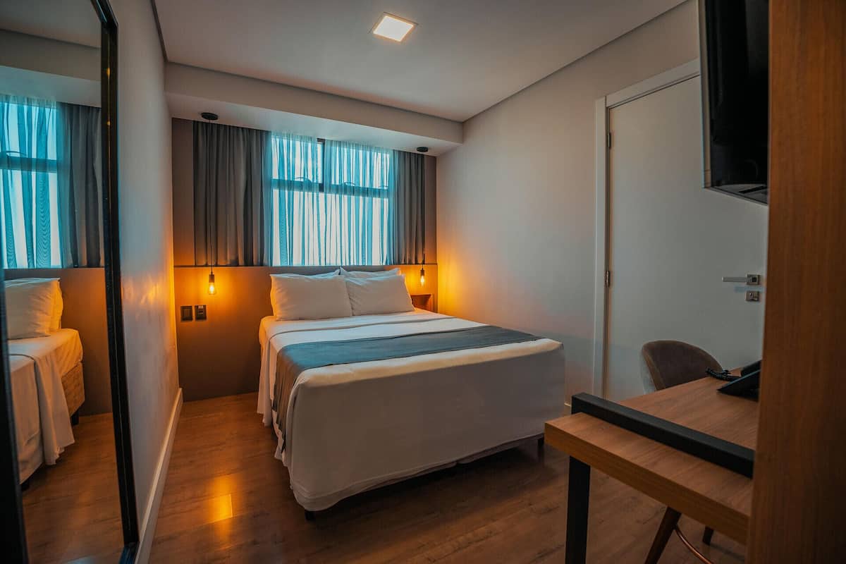 In-room safe, desk, laptop workspace, blackout drapes