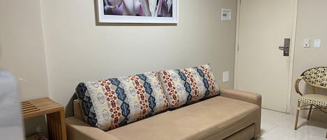 Apartment | Living area | 20-inch plasma TV with cable channels, TV