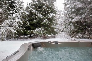 Outdoor spa tub - Mountain chalet w/ AC, hot tub & deck (Whistler)