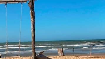Beach nearby, white sand, beach shuttle