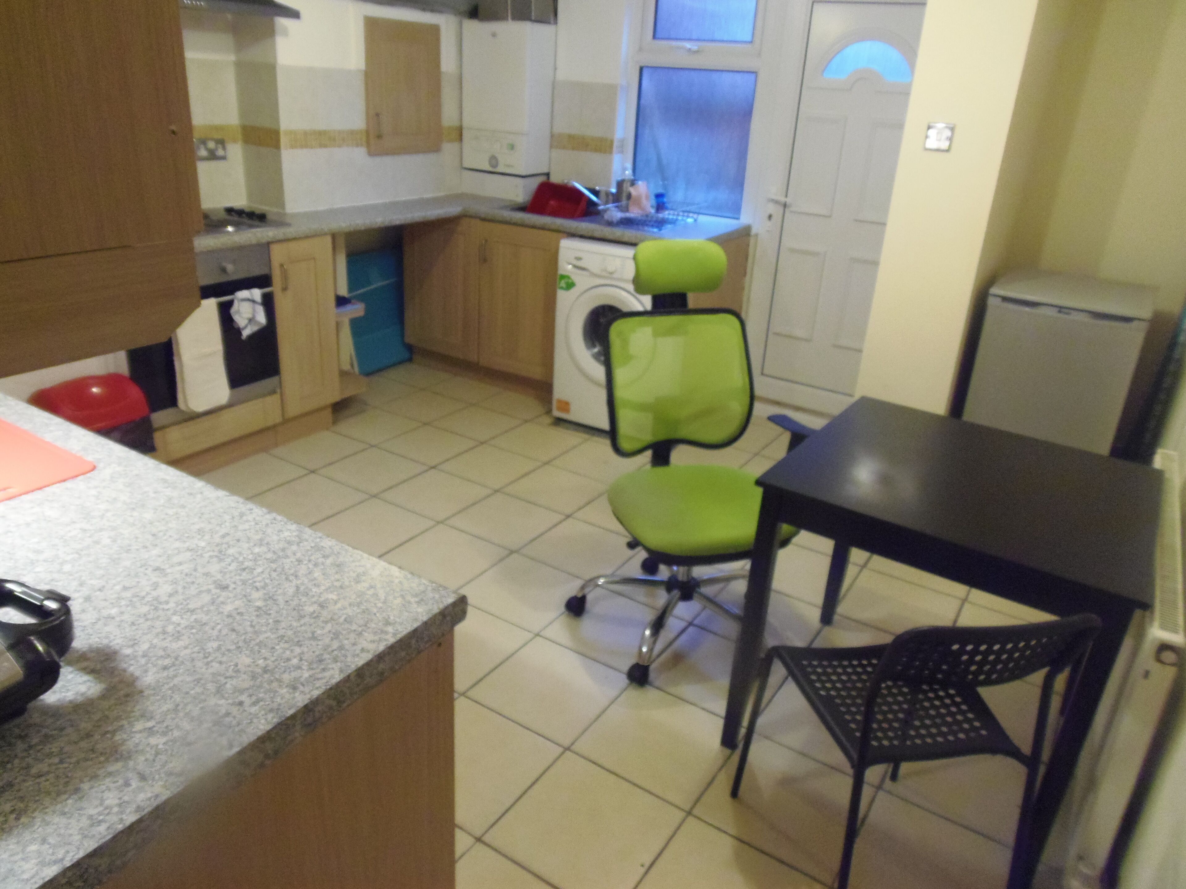 Fridge, microwave, oven, electric kettle