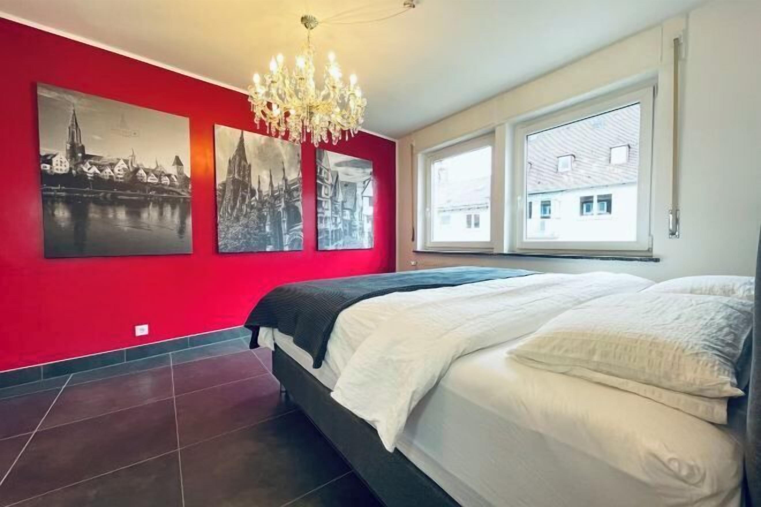 Premium bedding, down duvets, individually decorated