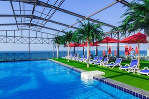 Indoor pool, open 9:00 AM to 5:00 PM, pool loungers - Porto Said Hotel & Spa (Al-Manasrah)