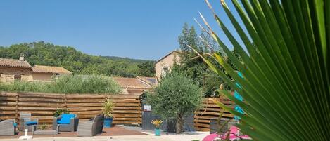 Piscine extérieure, piscine chauffée