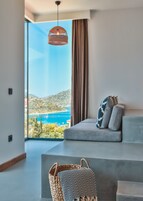 Suite Deluxe | Zona de estar | Una televisión LCD