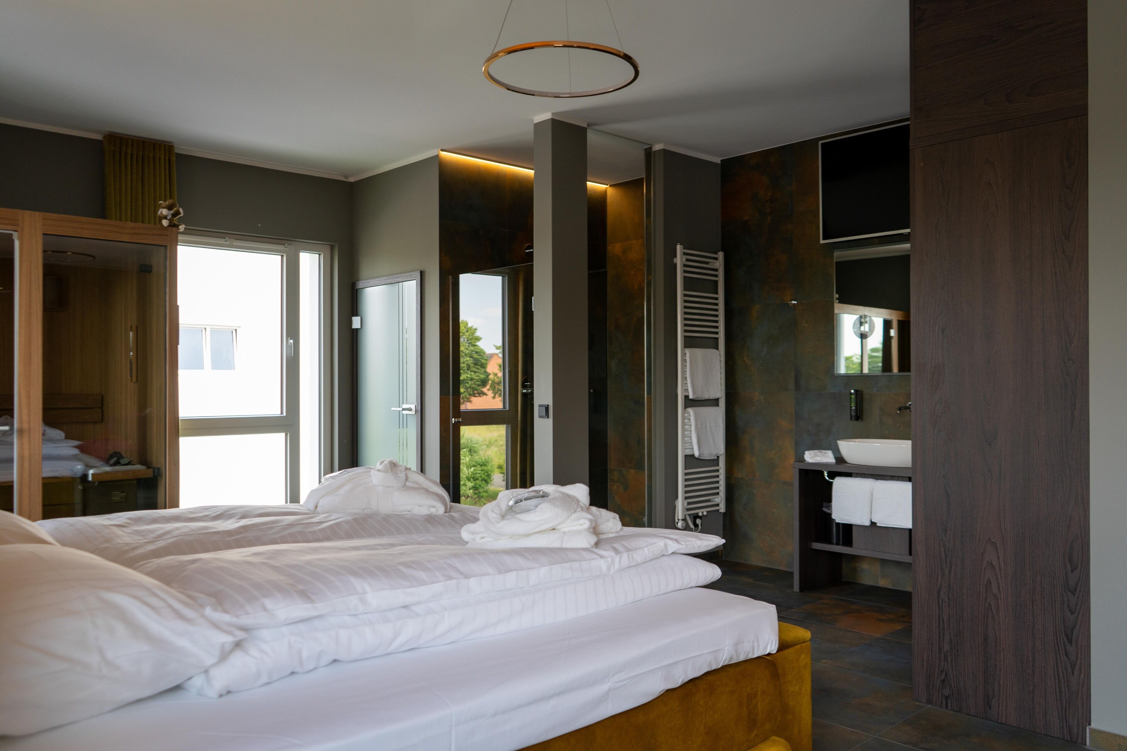 presidential double room | desk, laptop workspace, blackout curtains, soundproofing