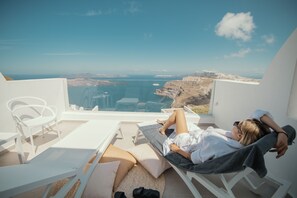 Genesis Suite Caldera View and Hot Tub | Balcony view - Symphony Suites (Santorini)