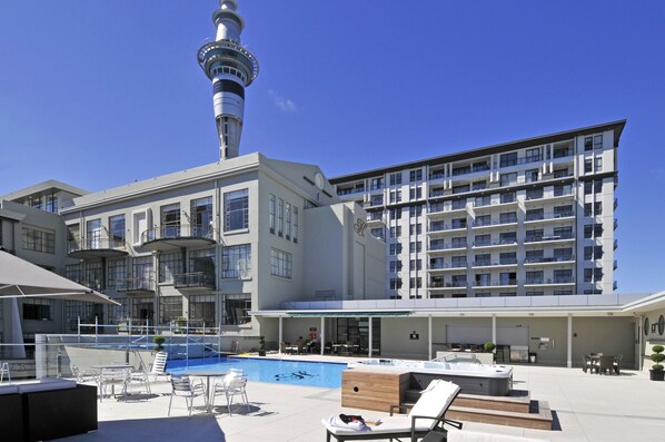 Indoor pool, outdoor pool