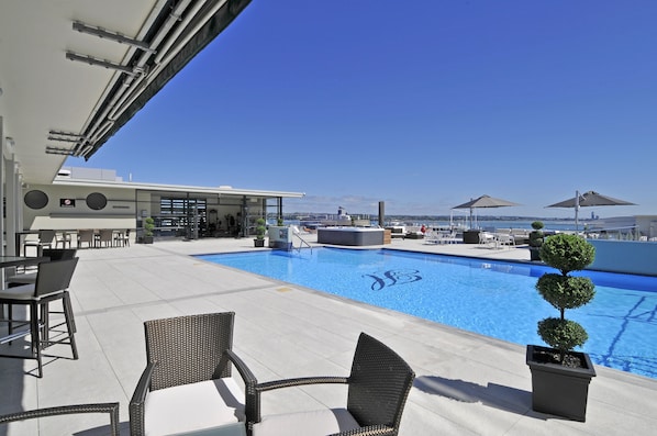 Indoor pool, outdoor pool