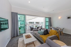 Apartment, 1 Bedroom | Living area | Flat-screen TV - Urban Estates - Princes Wharf Apartment N11 Shed 20 (Auckland)