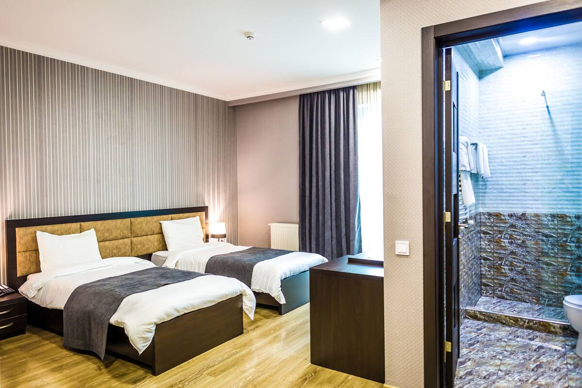Premium bedding, memory foam beds, minibar, in-room safe
