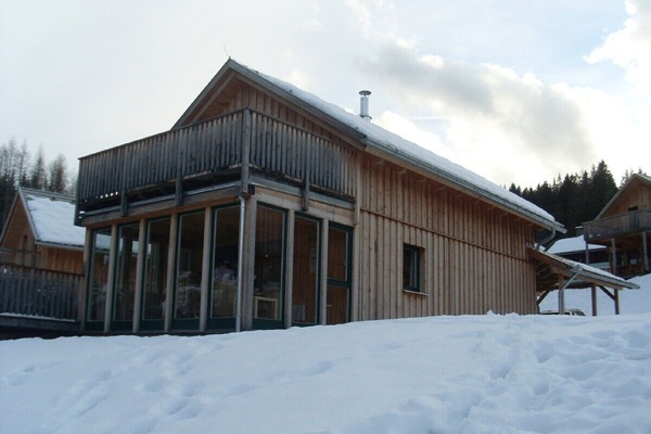 View below sun room in winter