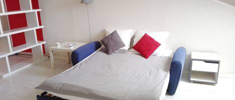 1 chambre, fer et planche Ă repasser, draps fournis