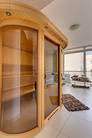Living area - Contemporary, Luxury Apartment With Valletta and Harbour Views (Sliema)