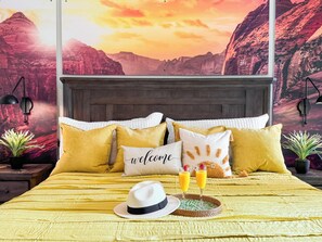 4 bedrooms, desk, iron/ironing board, travel cot