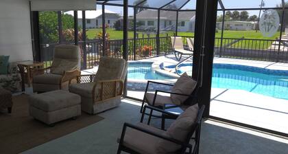 3 Miles from Beach! Beautiful Canal Home, 3 Bed/3 Bath, heated pool and spa