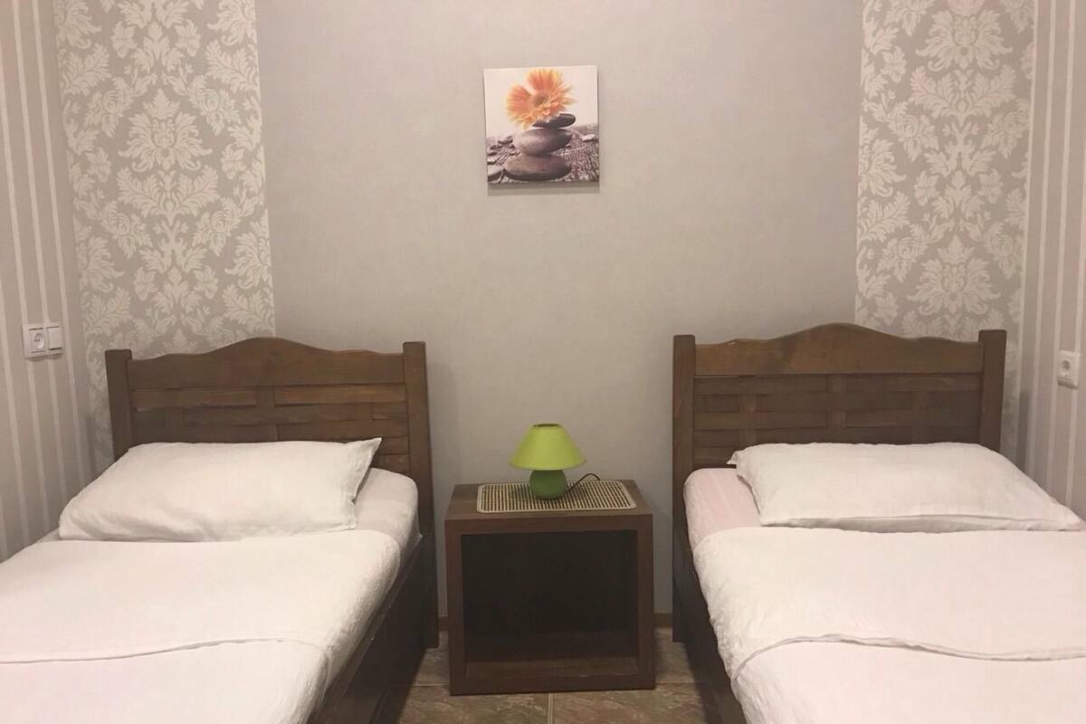 Basic Twin Room | Iron/ironing board (on request), WiFi (free), bed sheets