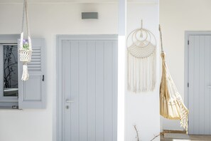 Junior Duplex, 1 Queen Bed with Sofa bed, Non Smoking, Courtyard View | Terrace/patio - DS Traditional Villas Santorini Island (Santorini)