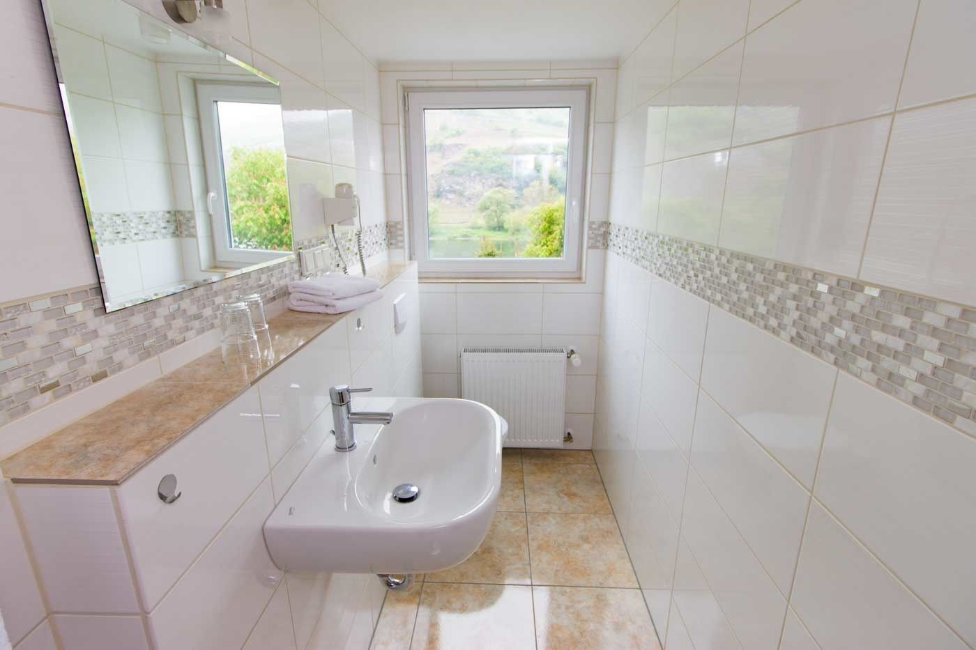 double room | bathroom | shower, hair dryer, towels, soap