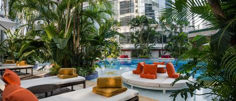 Indoor pool, seasonal outdoor pool
