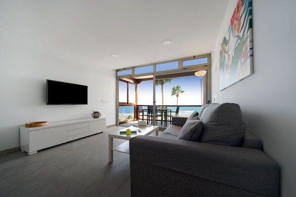 Apartment, 2 Bedrooms, Balcony, Ocean View | Living area | Flat-screen TV - Apartamentos Los Papagayos (San Bartolomé de Tirajana)