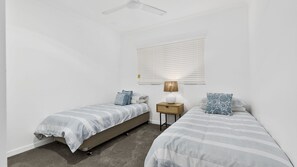 2 bedrooms, bed sheets
